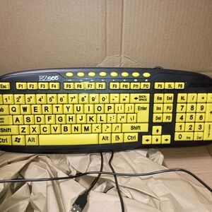 Black and Yellow Large Print Keyboard